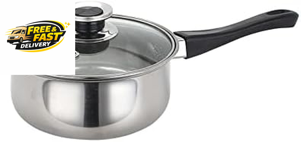 12 Piece Stainless Steel Cookware Set, Silver