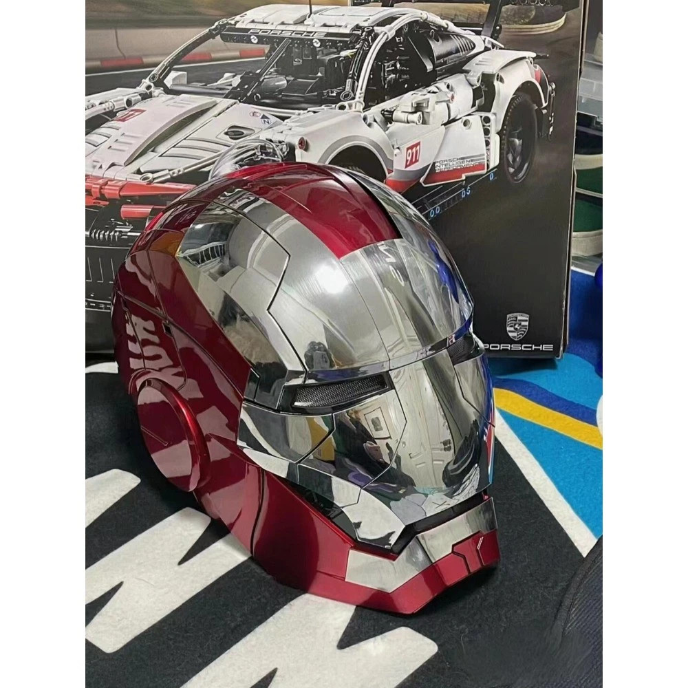 Iron Man 1:1 MK5 Jarvis Deformable Voice Control Wearable Helmet Christmas Mask