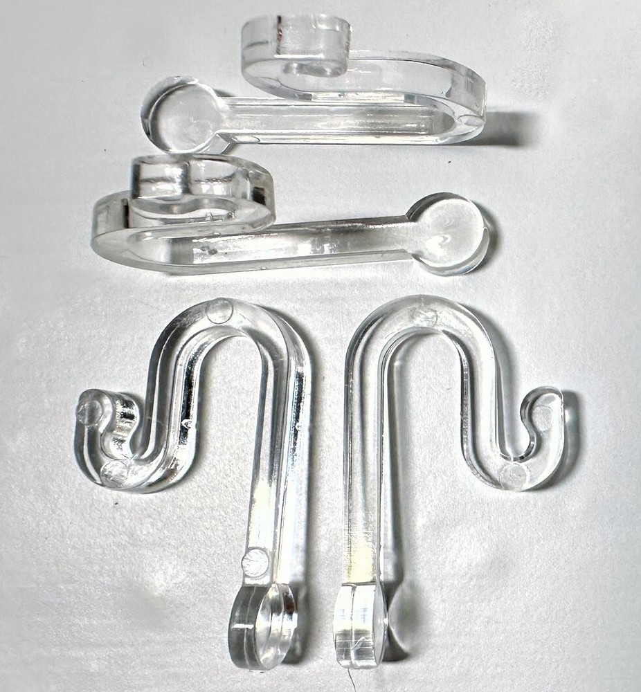 Bead Hooker, 10 Clear Acrylic 1 Inch Display Hooks *