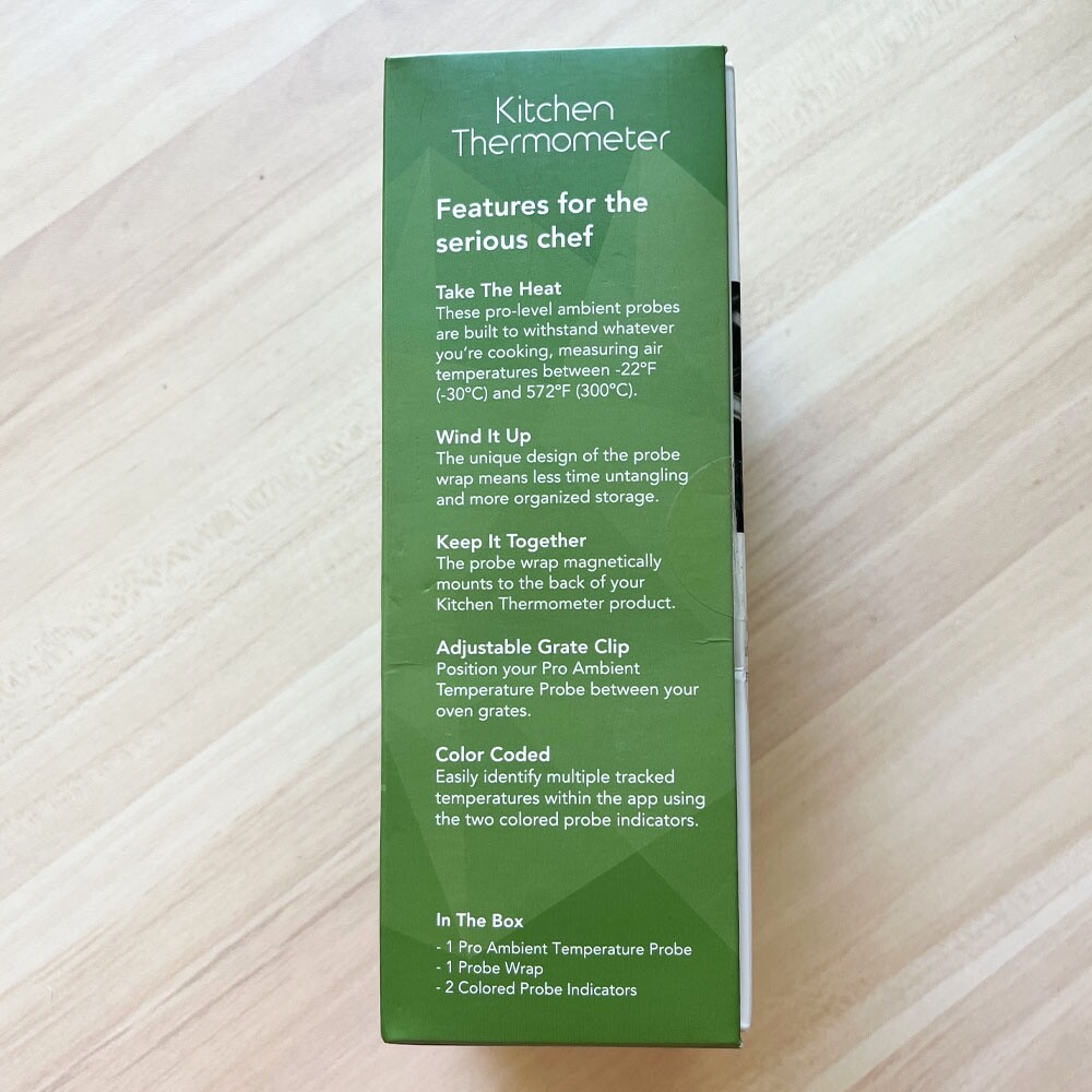 Bluetooth Smart KITCHEN THERMOMETER for Accurate Oven Air Temperature Reading