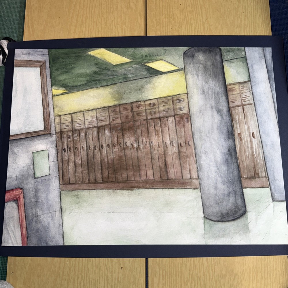 School hallway   Production Background #3162