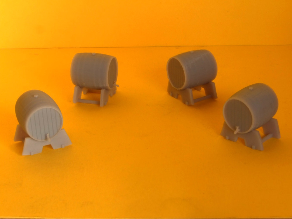 1:87 Scale Model Barrels 4 Piece - Krea