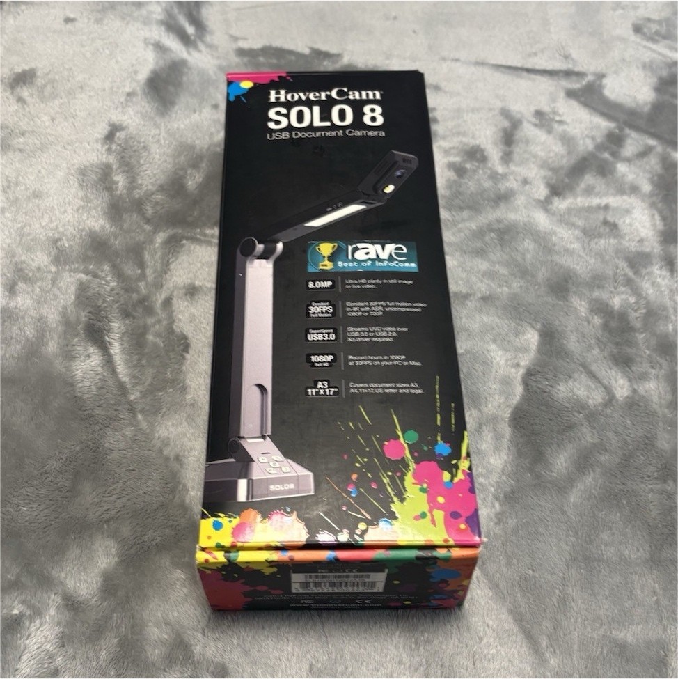 HoverCam Solo 8 USB Document Camera Presentation Equipment with USB Cable & Mat