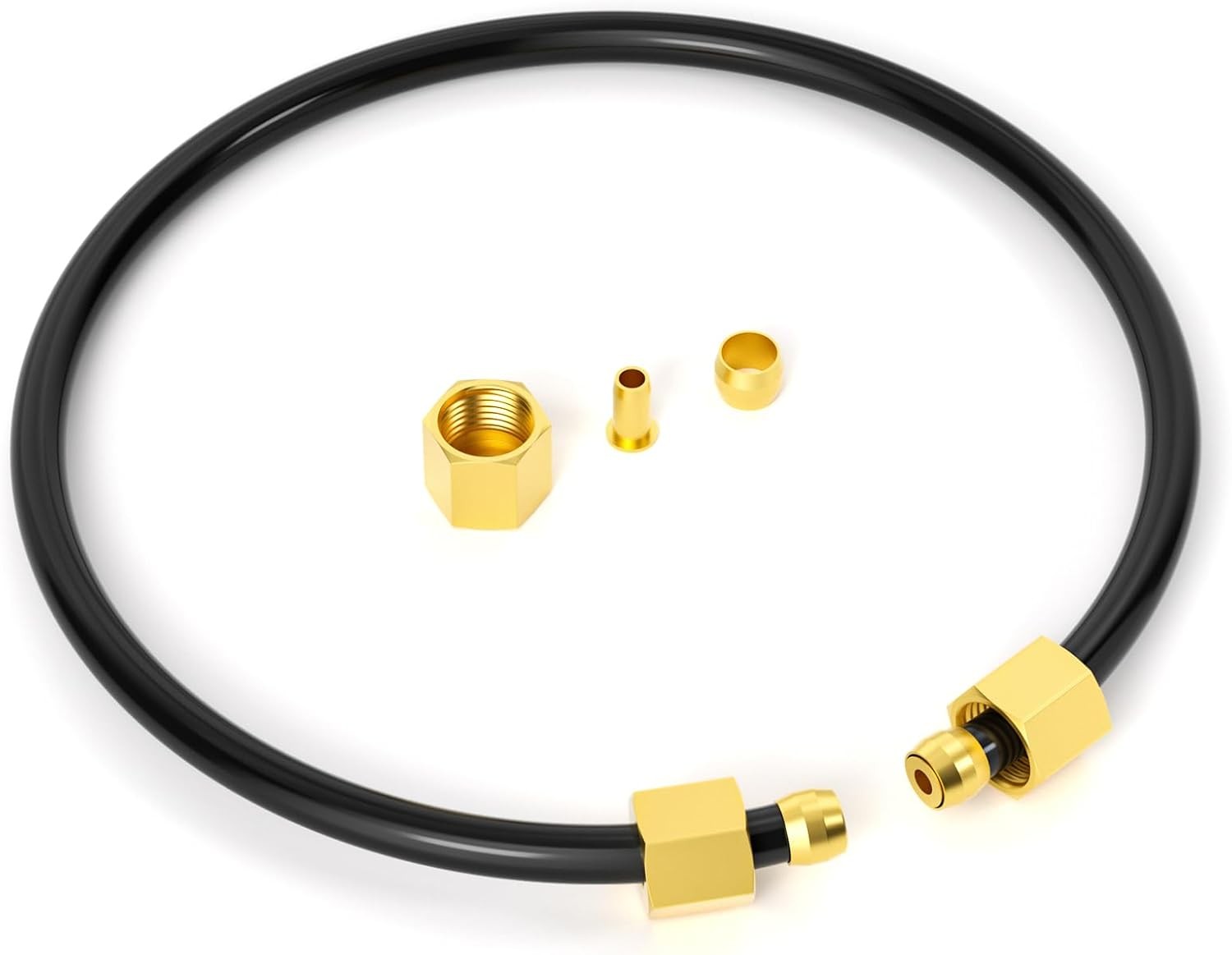 GASHER 10Pcs 15Inch Air Compressor Unloader Tube Kit, Contains 1/4" Sleeve Ferru