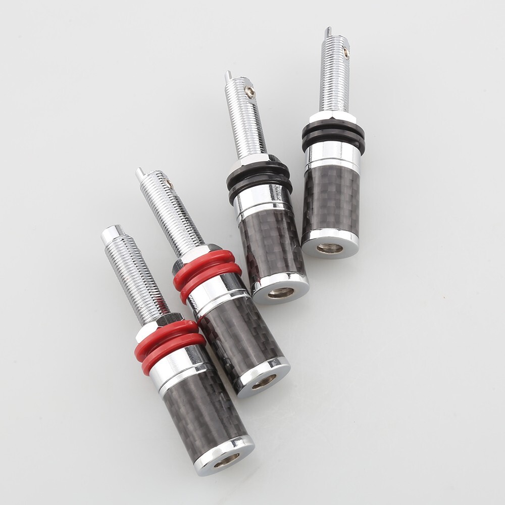 4Pcs Copper Long Amplifier Speaker Banana Female Terminal Binding Post Socket