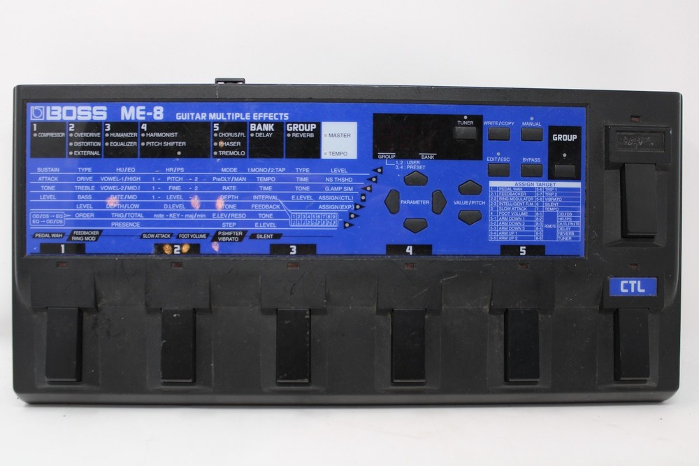 BOSS ME-8 Guitar Multiple Effects Processor Pedal Board Unit Only