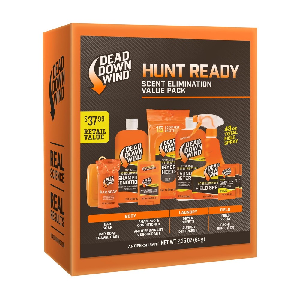 Dead Down Wind Hunt Ready 10 Piece Kit Scent Killer Hunting DDW