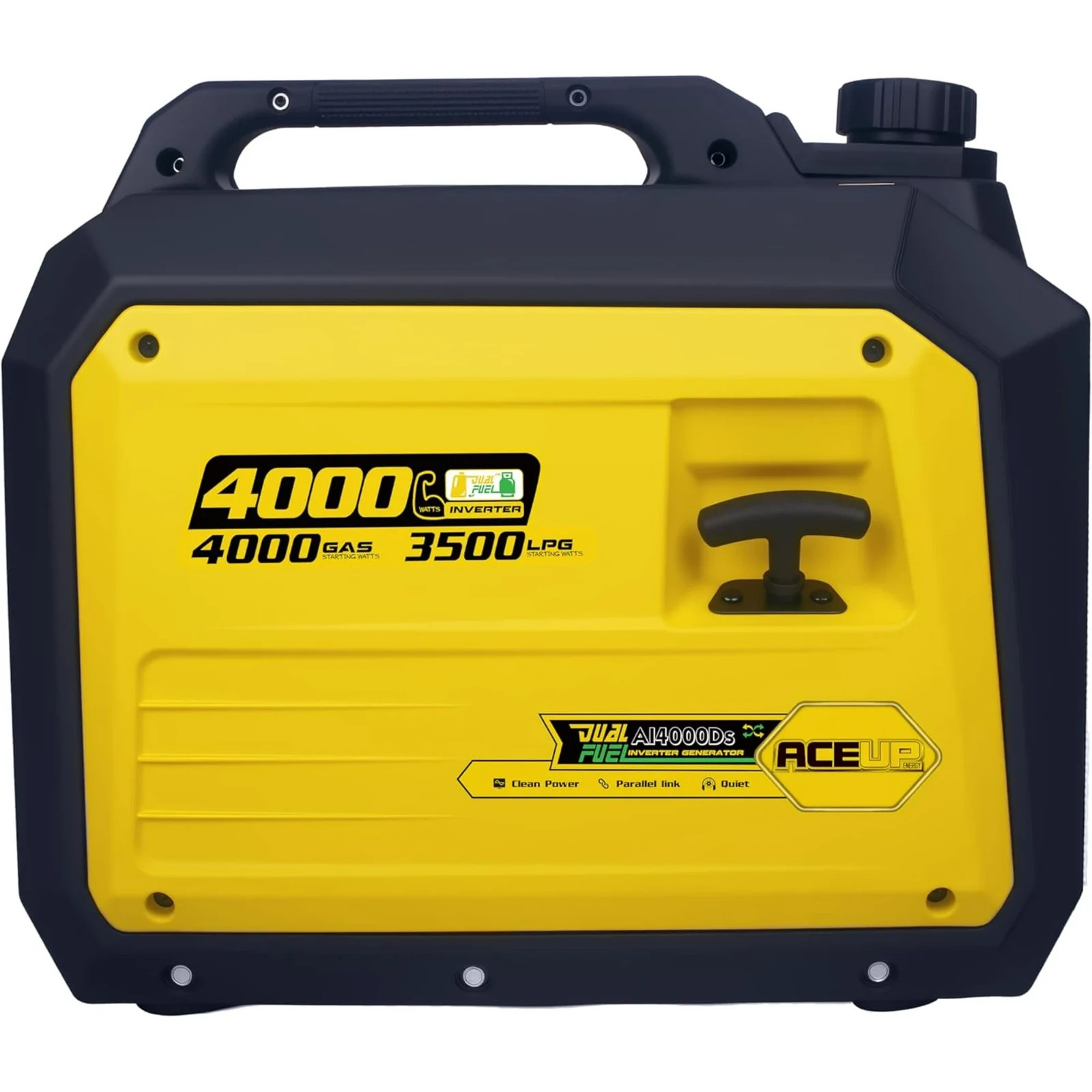Aceup Energy 4000 Watt Dual Fuel Inverter Generator Portable Quiet, Gas, Propane
