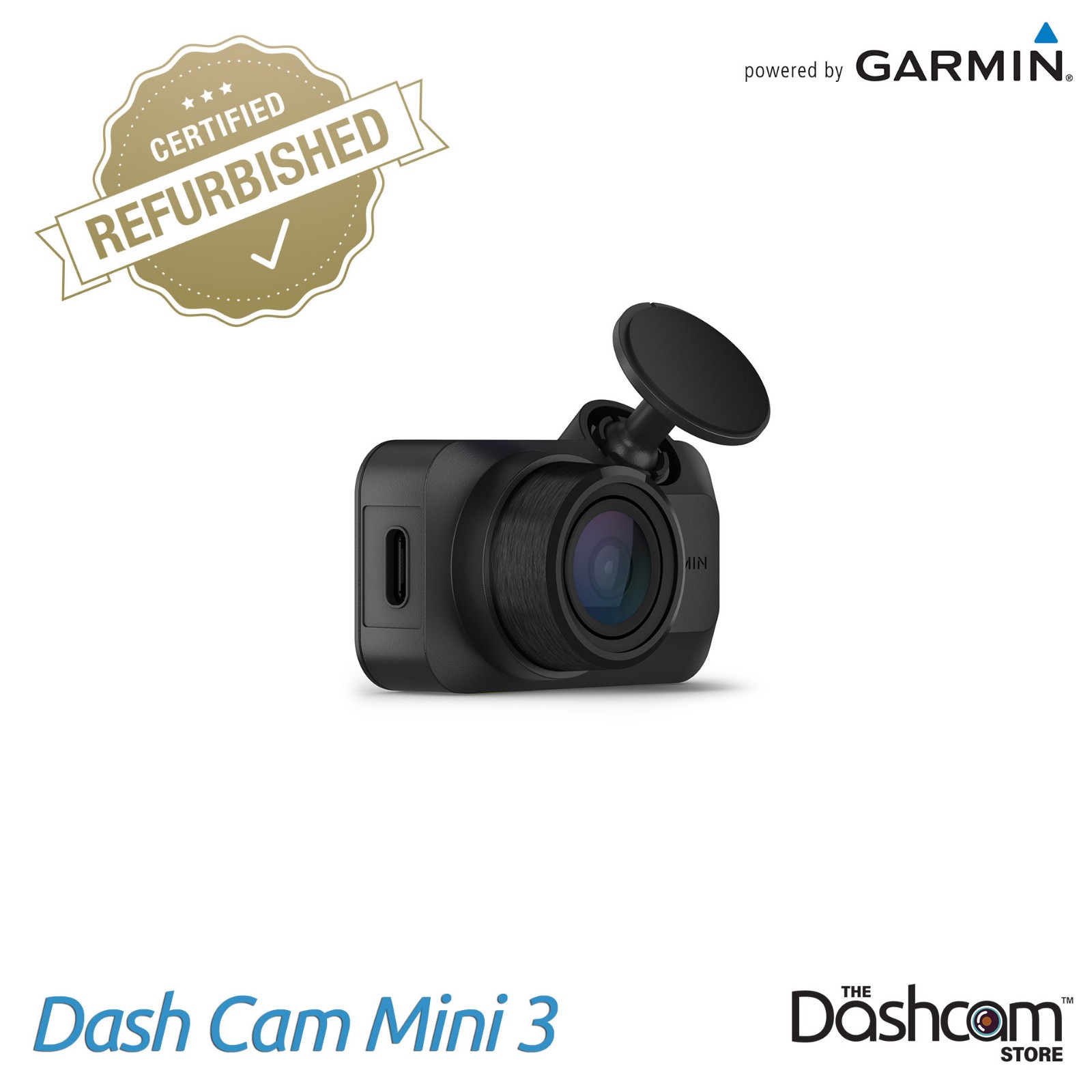 Garmin Mini 3 1080p Ultracompact Dash Cam (RENEWED)