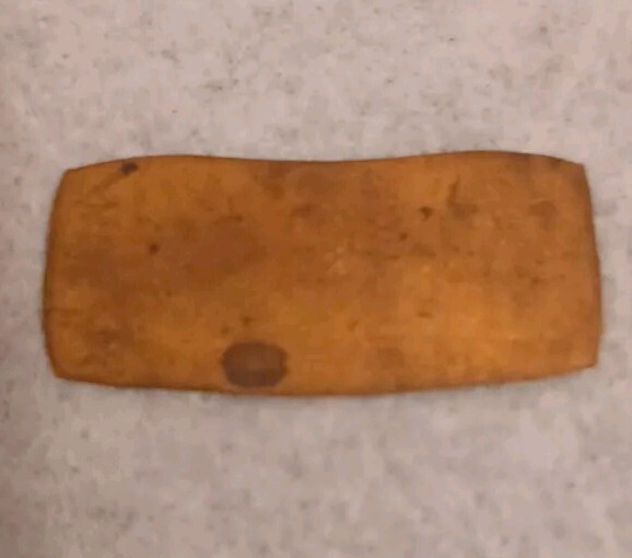 vintage Fireman Brass Stamping With Flat Back