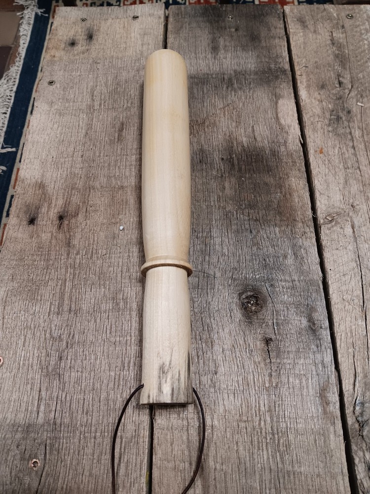 Veteran-Made Turned Wood Handle Tool with Cord Loop