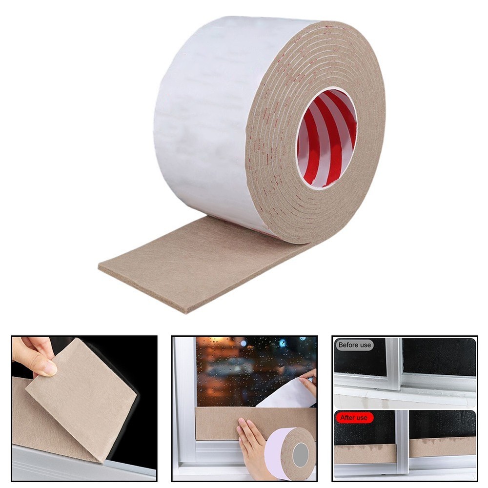 Anticondensation Water Absorption Solution for Glass Surfaces Brown Felt