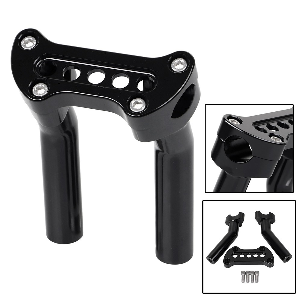 Black 6.5" Pullback Handlebar Riser Top Clamp For Harley Road Glide FLTR V-Rod