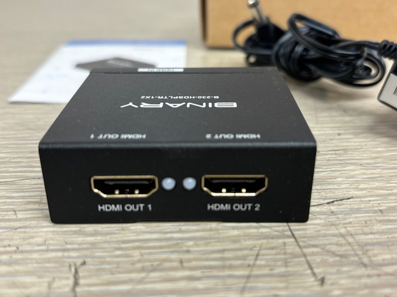Binary B-230-HDSPLTR-1X2 Powered 4K HDMI 3D Splitter 10.2 Gbps