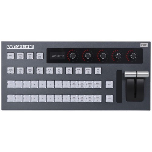 Switchblade Systems VMC12 Control Panel for vMix & Blackmagic ATEM | T-Bar | PoE