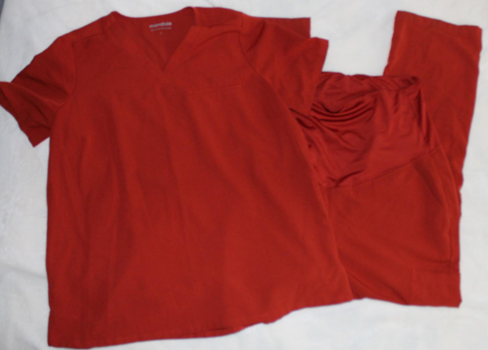 Mandala*Equa-Tek*Maternity Set*Scrubs*Top & Bottoms*Pants*Women Size L*Rust