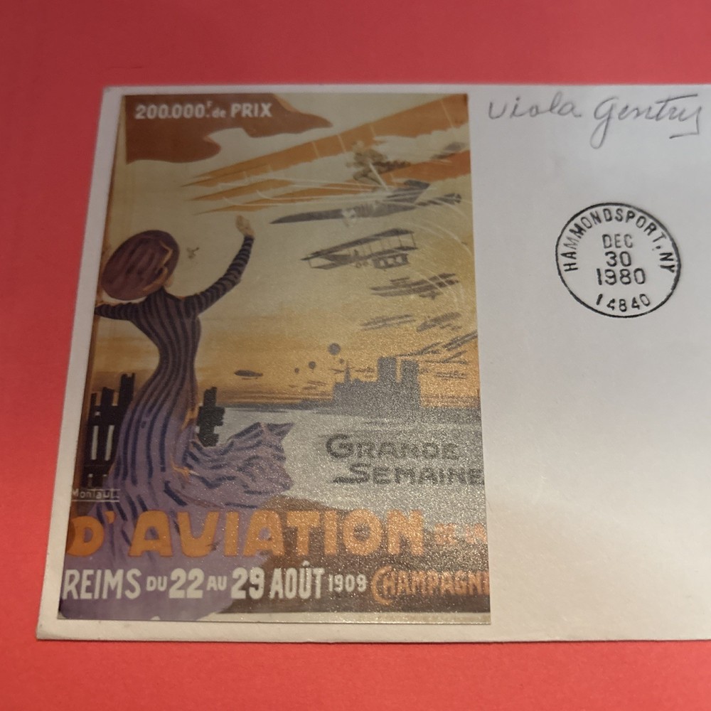 Aviator Viola Gentry Signed Envelope