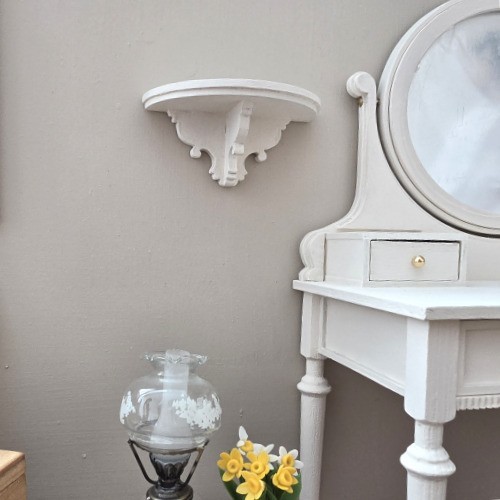 Miniature Half-Round Wall Shelf (1:6 Scale)