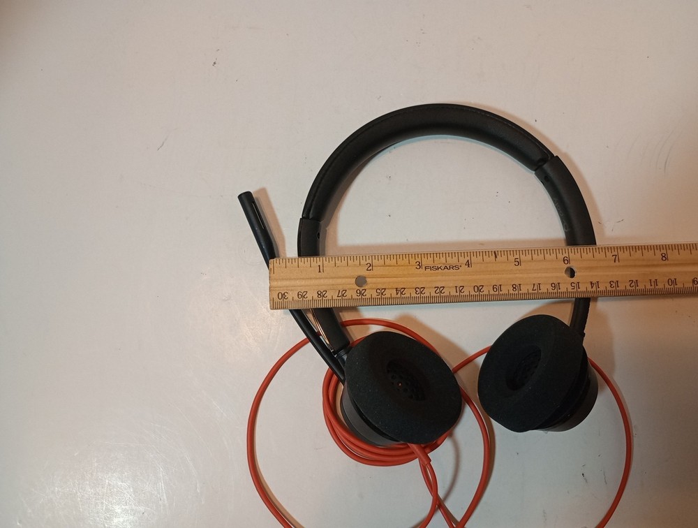 Blackwire 3320 Wired Headset Plantronics Flexible Microphone TESTED WORKS
