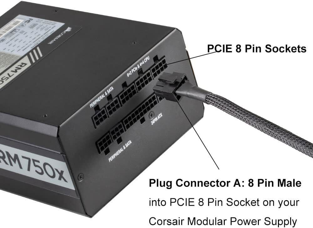 PSU 8Pin PCIe GPU Power Adapter Cable For Aresgame 850w PSU