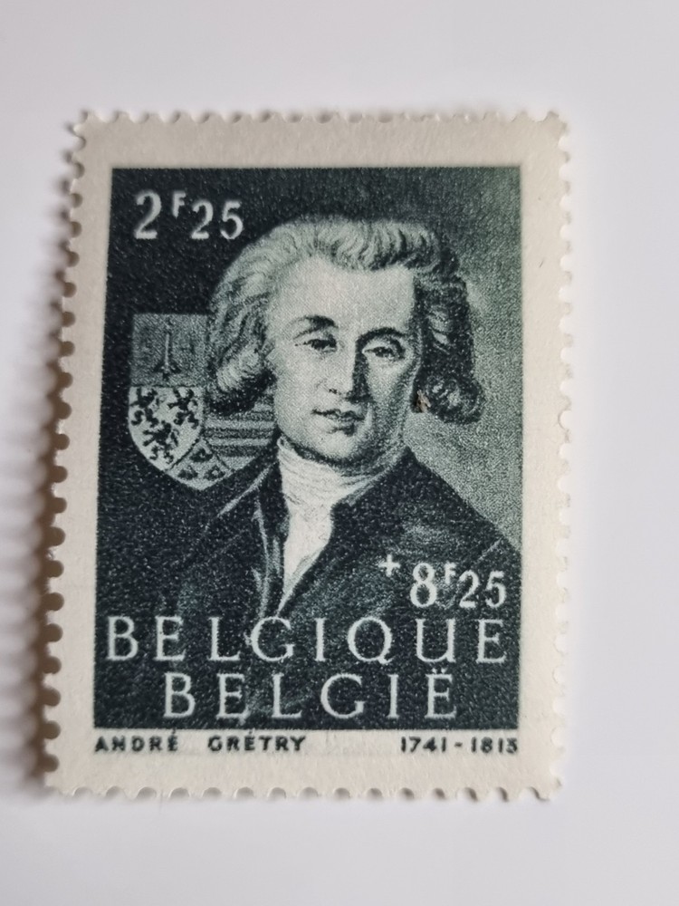 "1950 Belgium 2F25+8F25 André Grétry Mint Hinged" RefBb