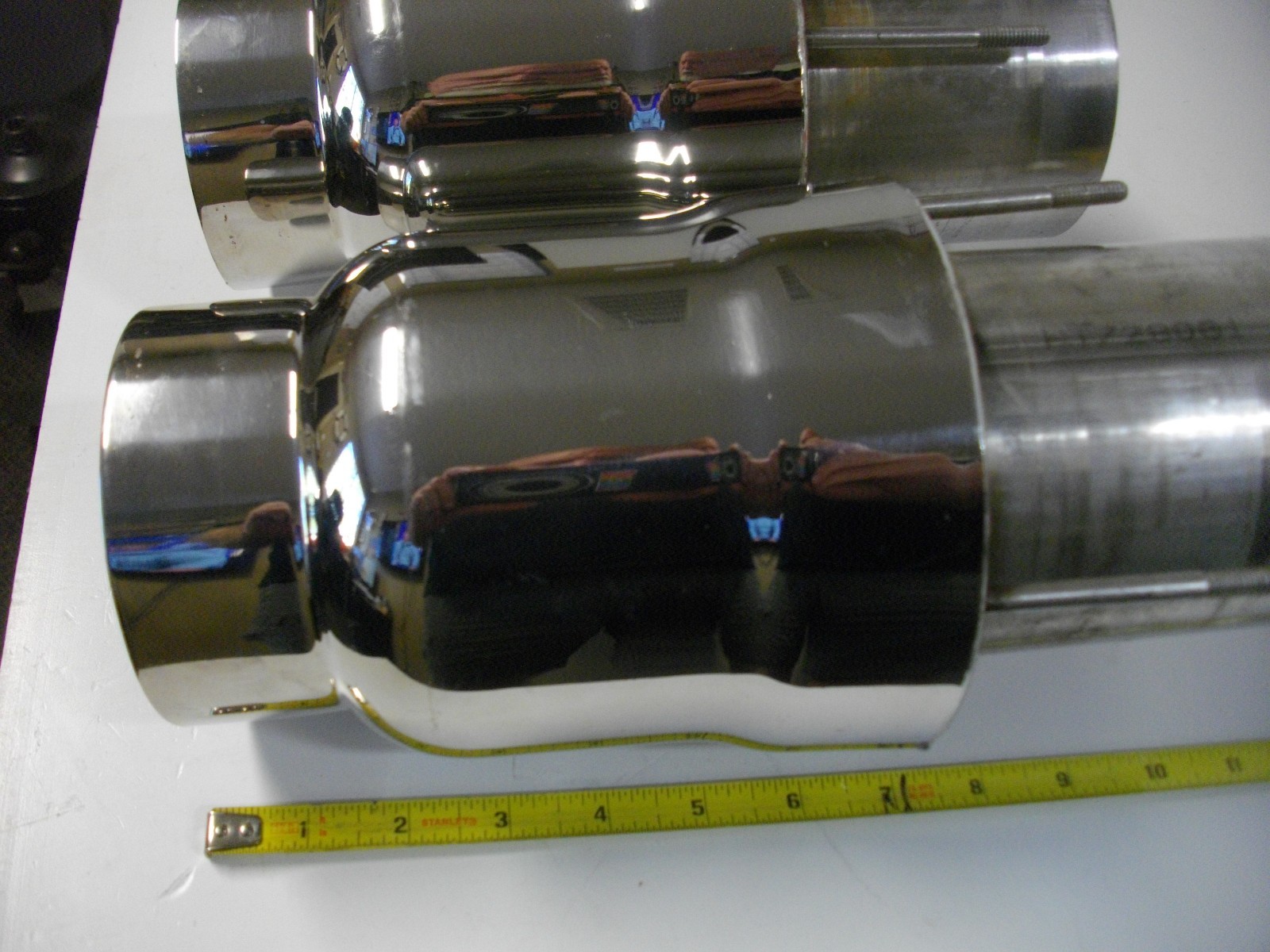 Boat Marine 4" Stainless Exhaust Tips with Mufflers Gibson Eddie Gaffrig