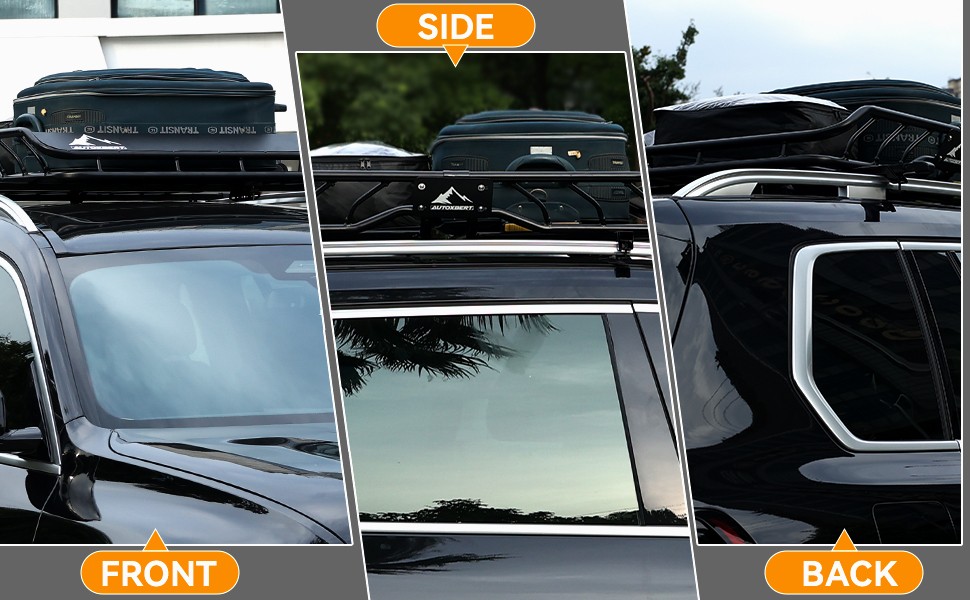 Aerodynamic 50" Roof Rack w/ Cross Bar Cargo Carrier Basket Car Roof Storage Box