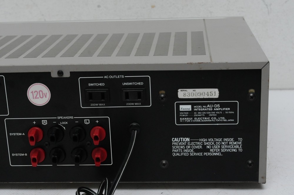 Sansui AU-D5 Integrated Amplifier Silver
