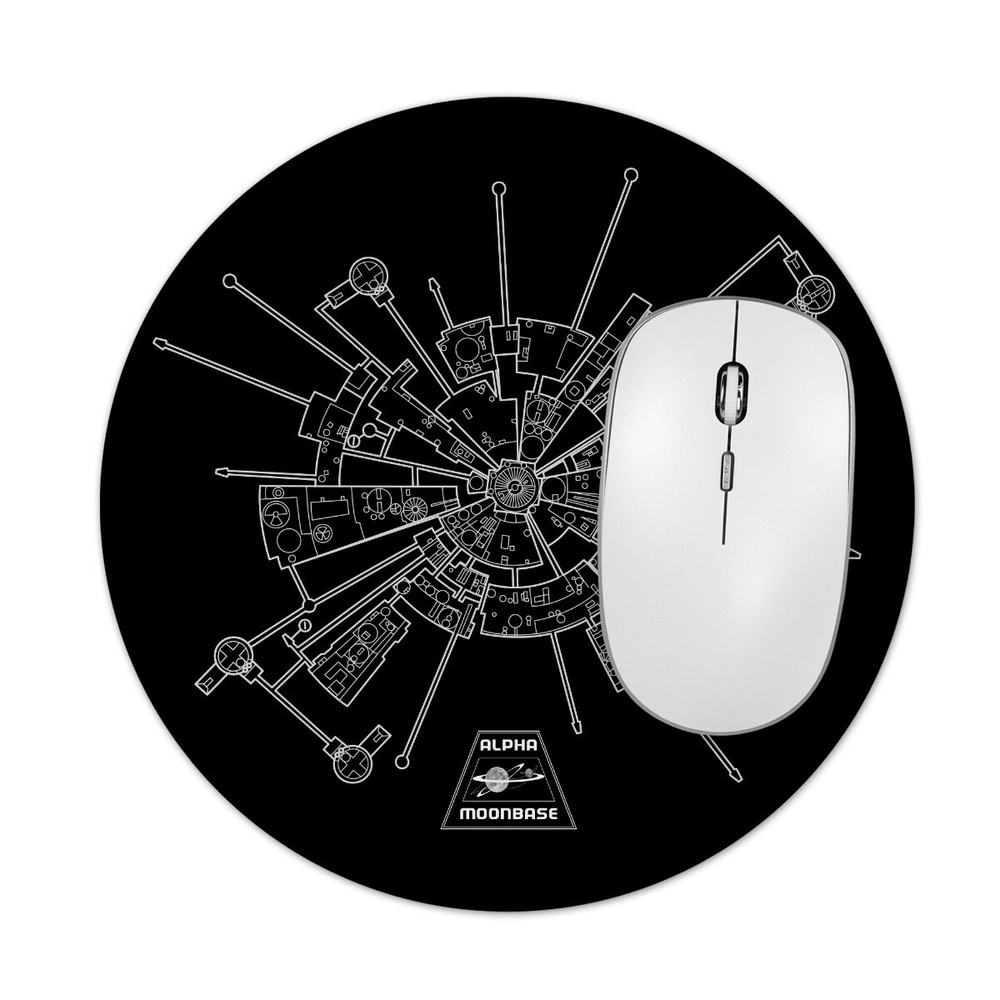 Space 1999 Moonbase Alpha 7.5 Round Mousepad 1/4 Thick