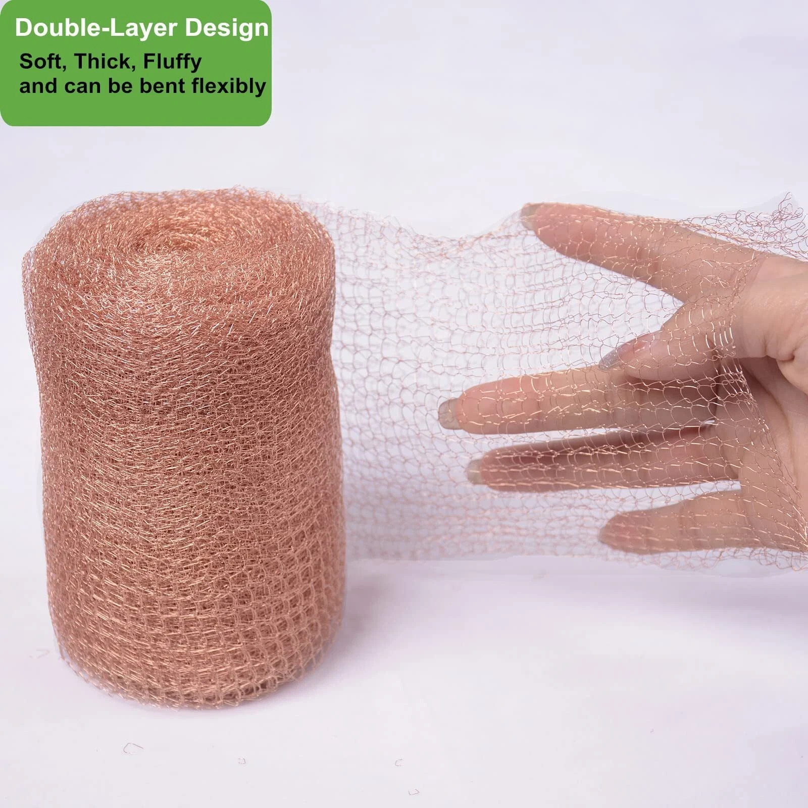 5” x 32 ft 100% Pure Copper Mesh for Distilling Knitted Copper Mesh Roll Do..