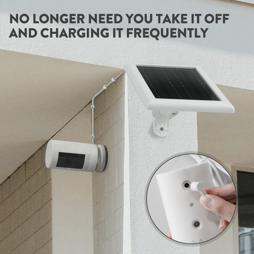 Ring Solar Panel(2nd Generation), 2-Pack 5W 5W--2Pack White(8.7inch)