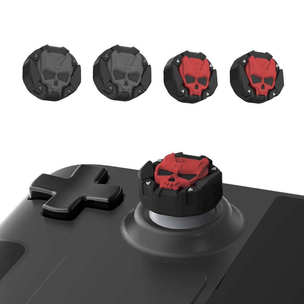 GeekShare Skull Thumb Grip Cap Compatible with Steam Deck Soft JoyCon Cover 4PCS