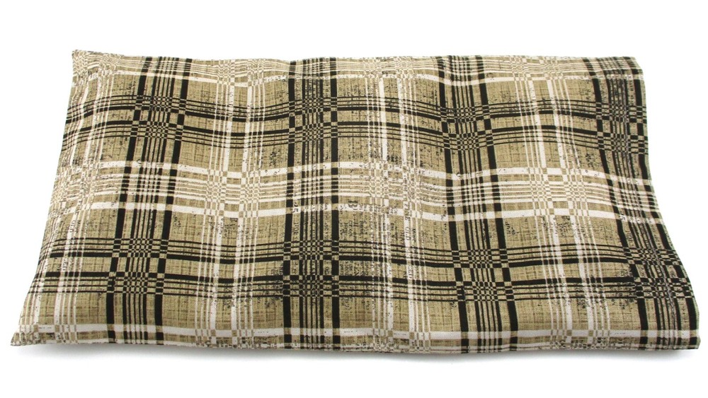 Microwave Heat Pack, Cold Pack, Brown Plaid Washable Cover, Medium