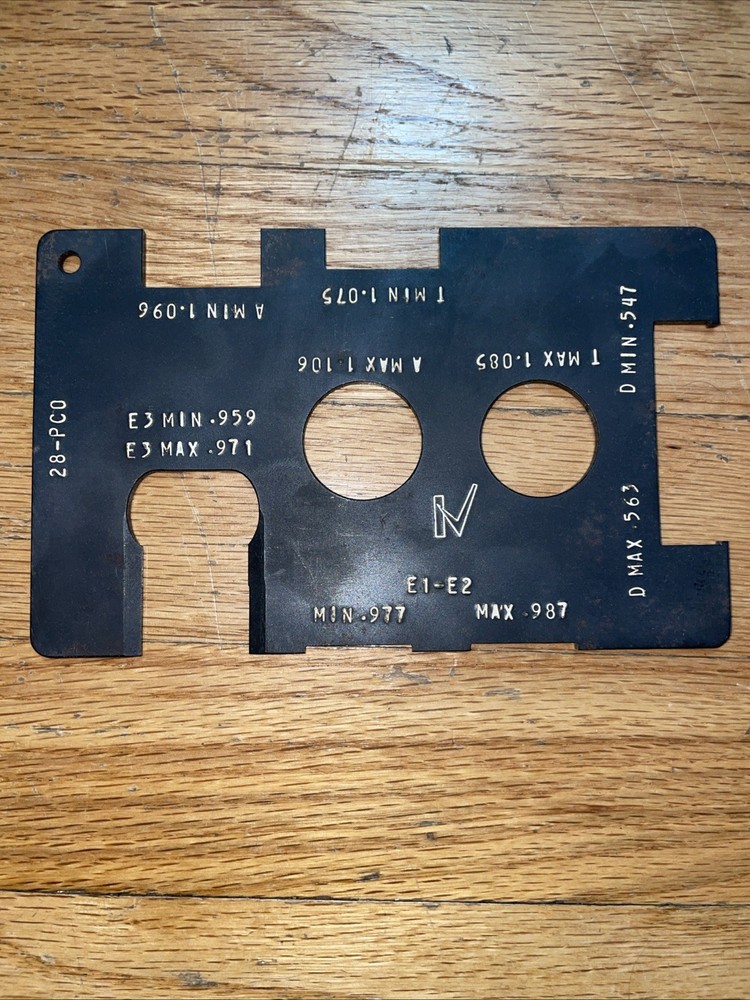 Combination Finish Gauge Chart 28-PCO  B-2178