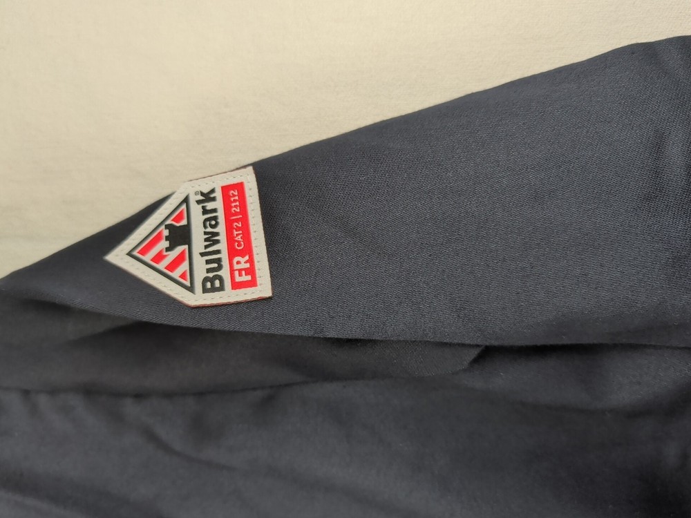 Bulwark FR Concealed Snap Front Mens Medium Dark Lab Coat NEW