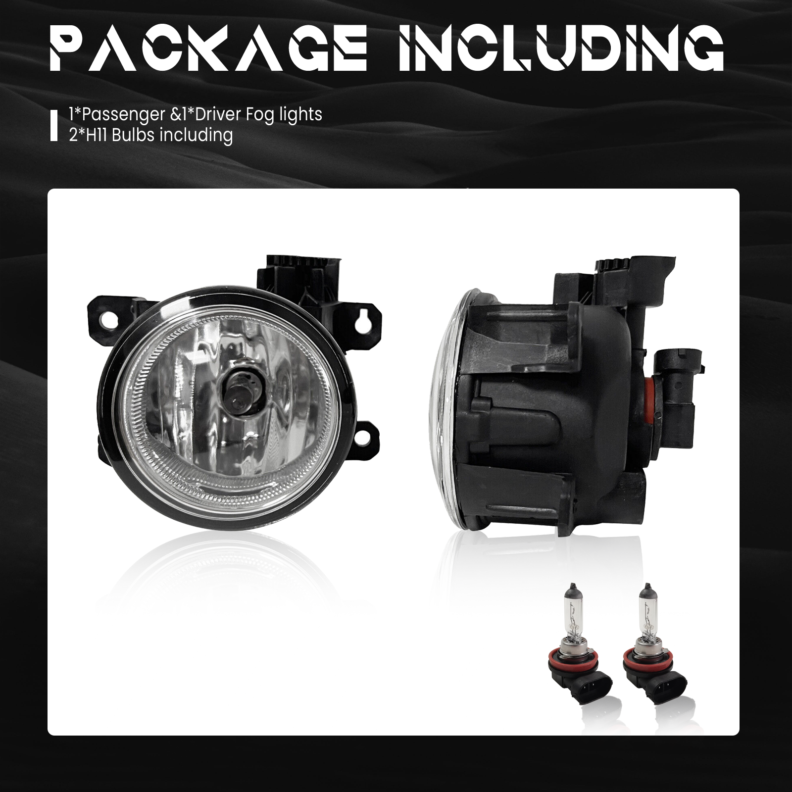 For 2016 2017 2018 Honda Pilot Front Bumper Fog Lights Driving Lamps w/Bulb Pair