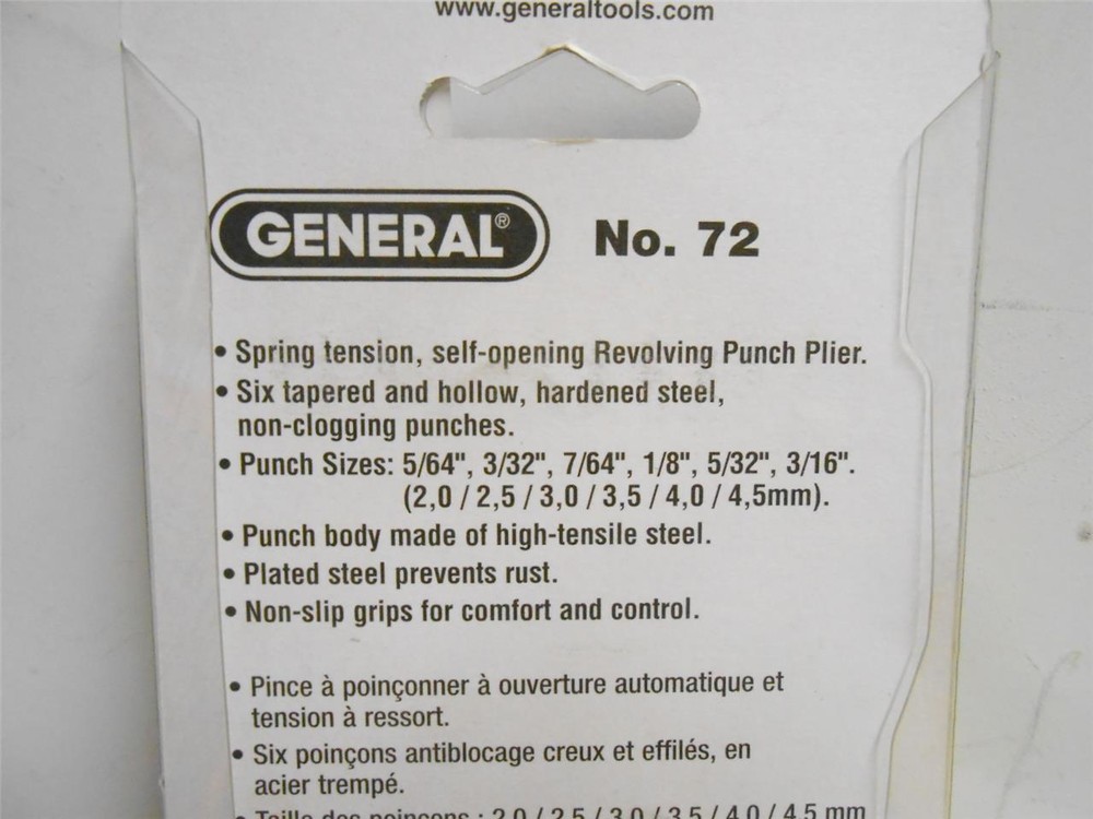 GENERAL REVOLVING PUNCH NO.72