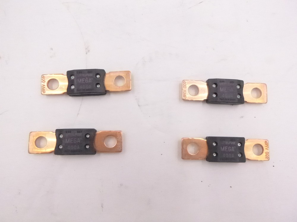 4 Pack Littelfuse 400A  BoltDown Riveted Auto Time Delay Fuse 32V  MEGA 0298400