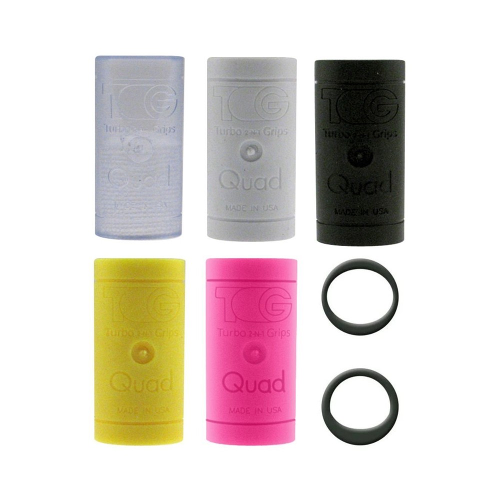 Turbo Ms Quad Bowling Finger Inserts | Black | 5 Pack + Glue