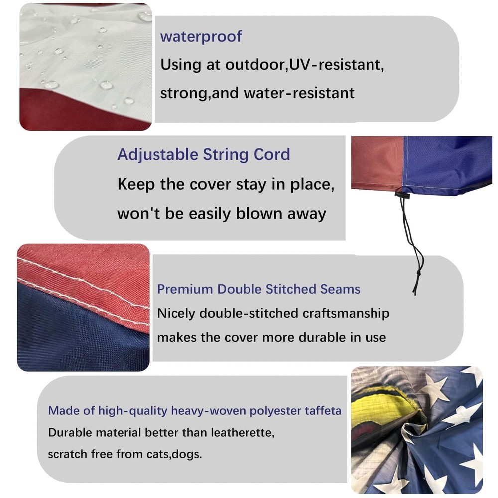 Pool Table Cover, Waterproof & Dustproof Outdoor/Indoor Pool Table Accessorie...