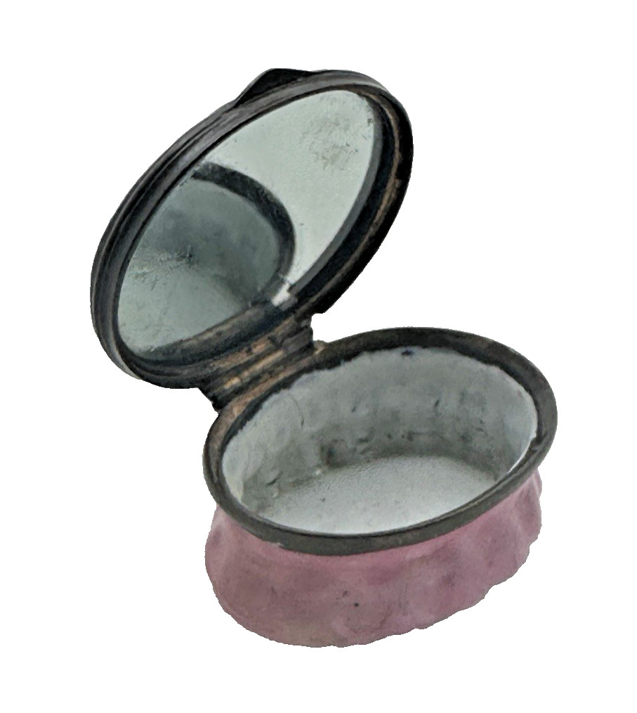 C 1790 Battersea Bilston Enamel Think of Me tho many Miles Away - Motto Patch