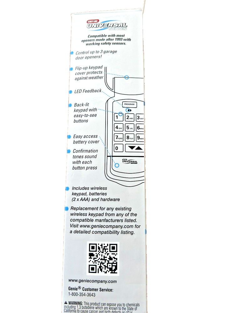 Universal Keypad Wireless Entry System, Never Used
