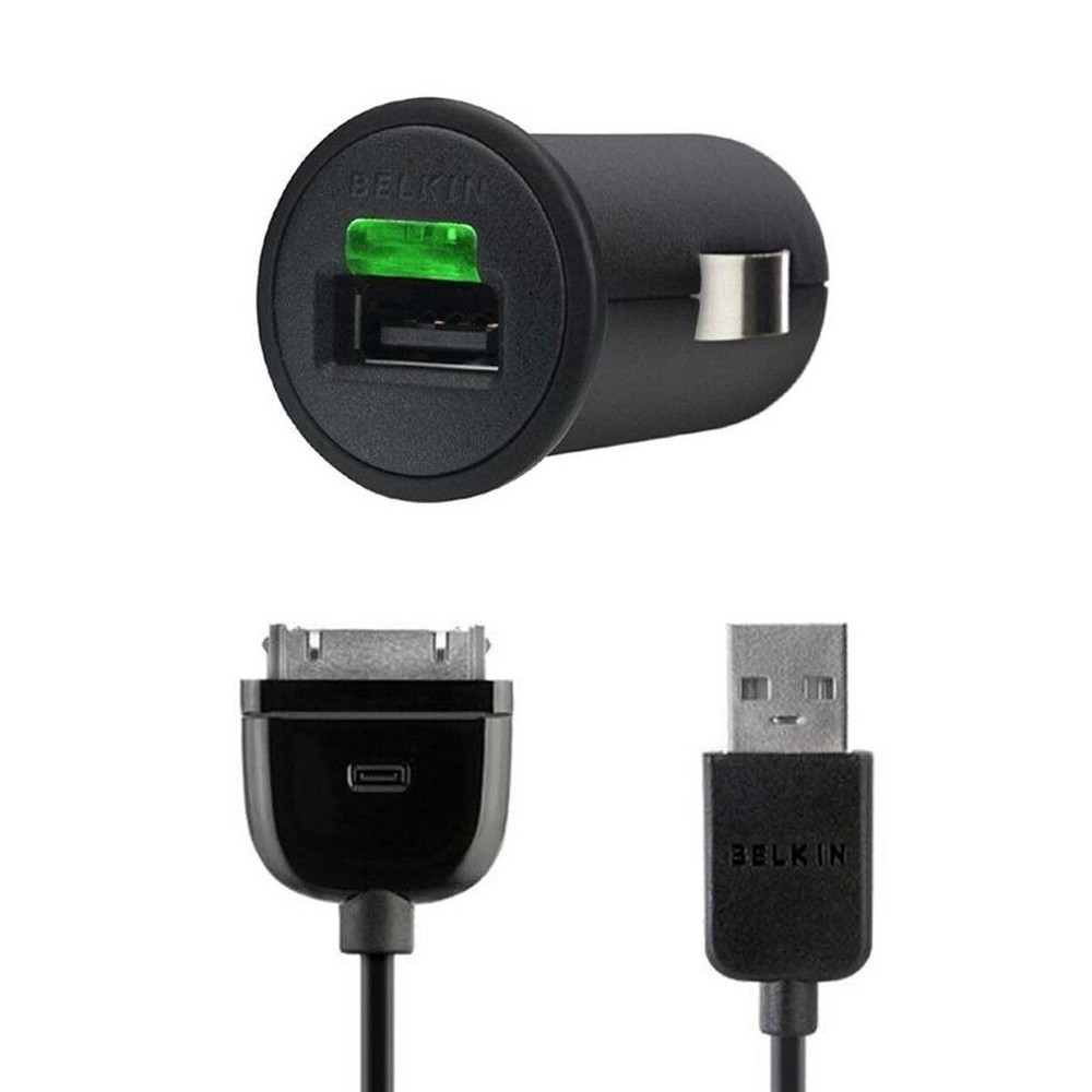 Original Belkin USB Car Charger 30-Pin Data Cable