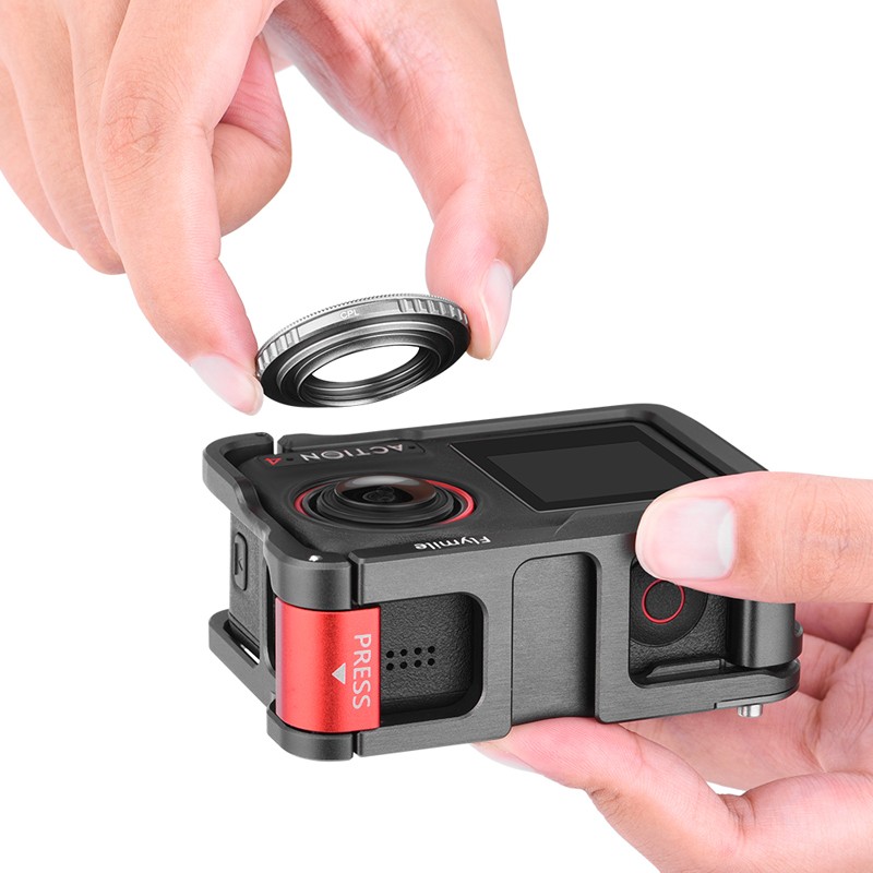 For DJI ACTION 4 3 Camera Metal Rabbit Cage Protective Expansion Frame Accessory