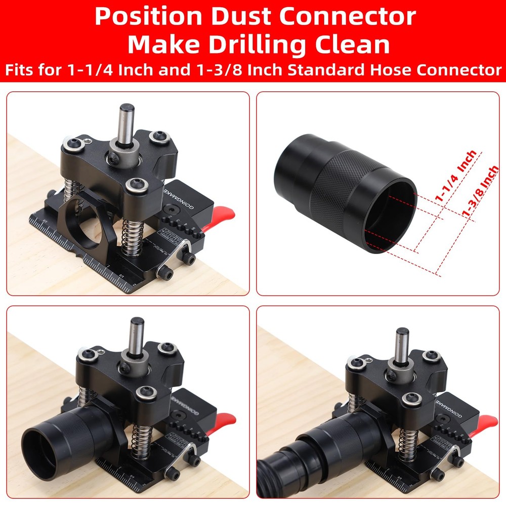 GOINGMAKE 3-Axis Concealed Hinge Jig Ultra with Extra Hinge Screw Hole Guide ...