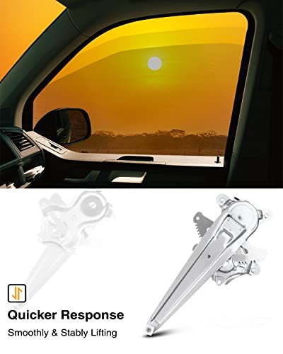 Electric Power Window Regulator Without Motor Rear Passenger Side (RH)
