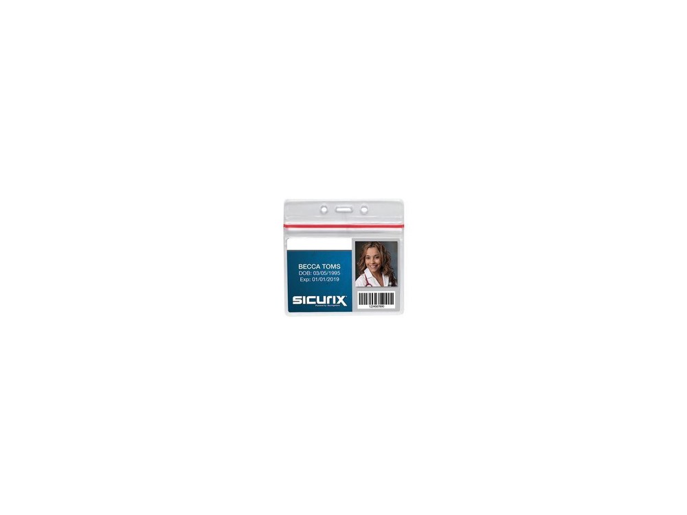 Baumgartens 47830 Sealable ID Badge Holder - Clear