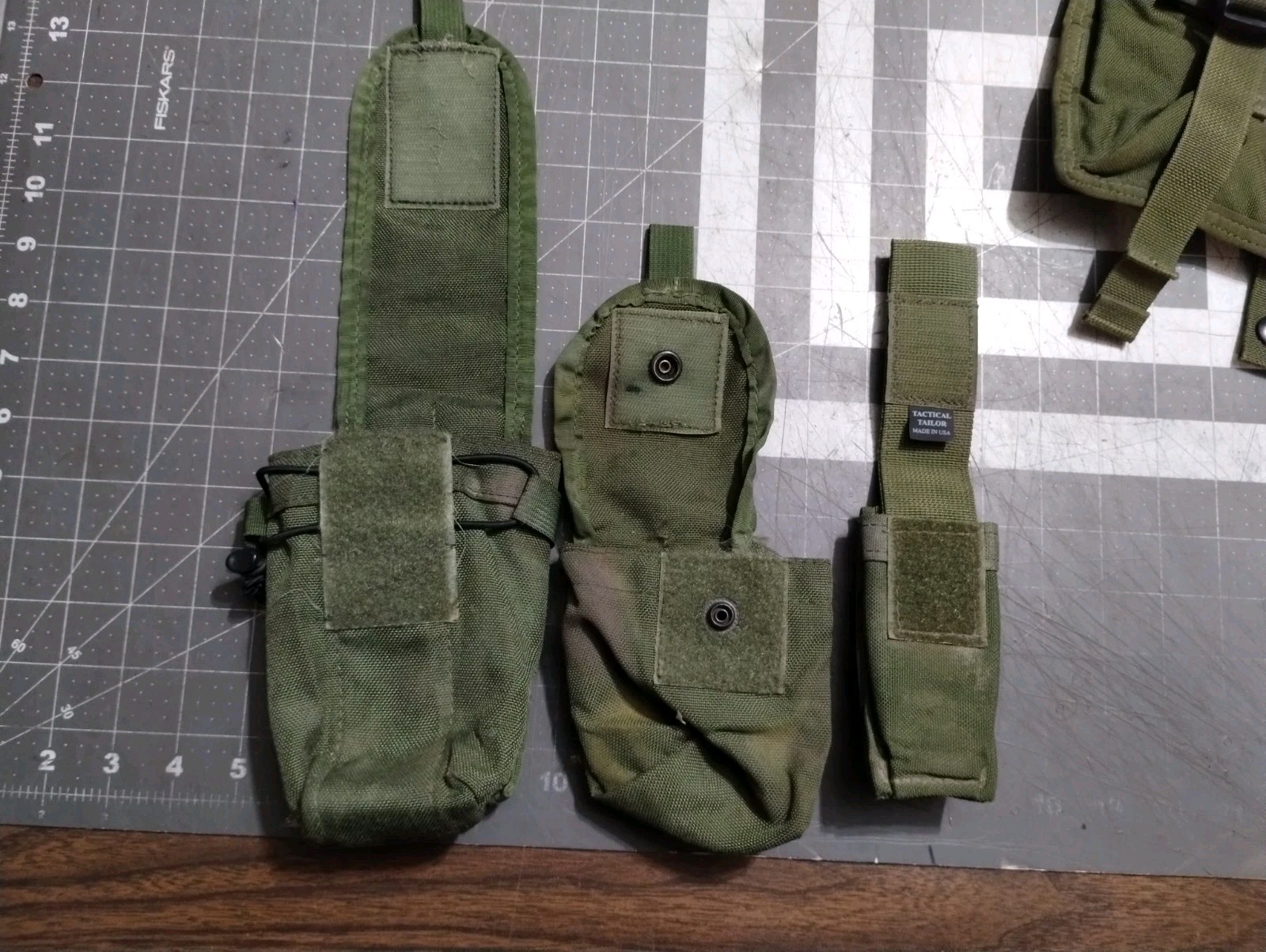 OD Green Used Pouch Lot, Tactical Tailor, Spec Ops, QM, Rigger Made?