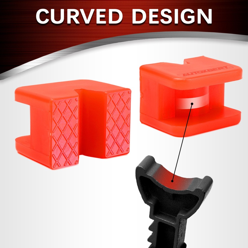 2* Polyethylene Car Axle Jack Pad Lifting Stand Pad Adapter Frame Rail Protector