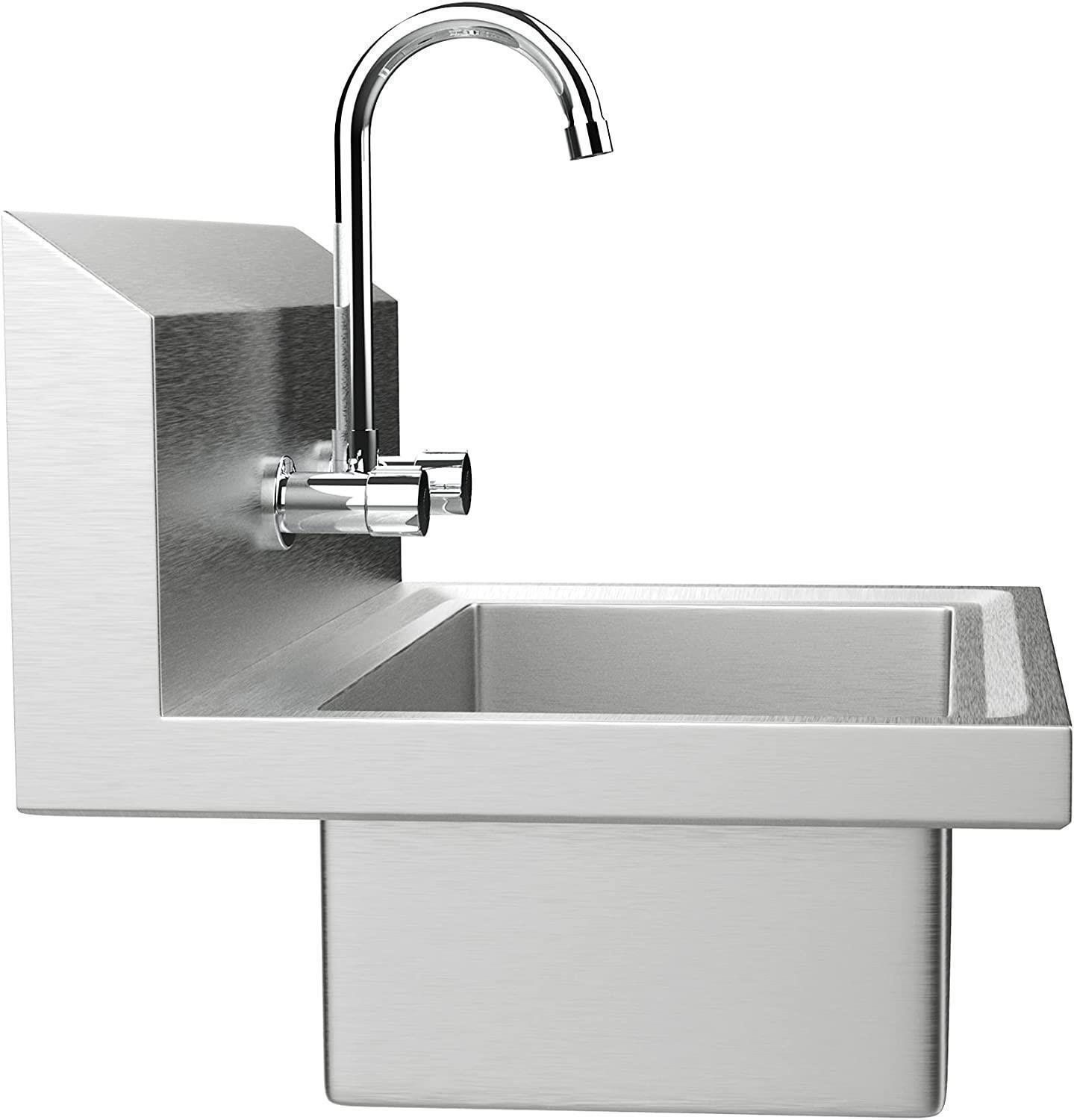 Heavy Duty Commercial Utility Sink Stainless Steel Basin Hand Wash Wall Mount
